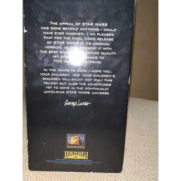 STAR WARS TRILOGY--Boxed 3 VHS Set, Vintage - Picture 3 of 6